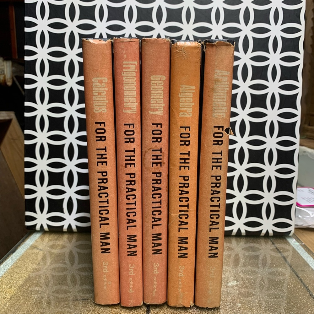 Vintage book set 3rd edition Mathematics for Self Study 1962 original jackets!